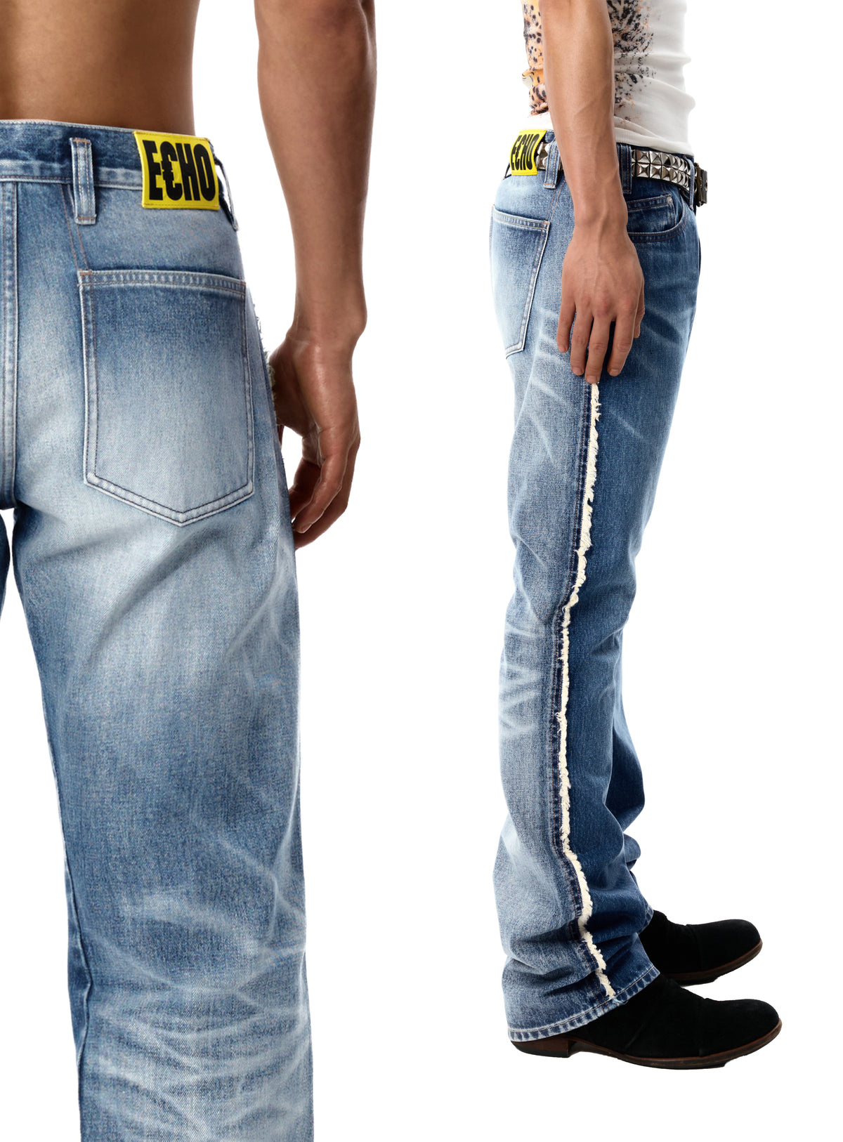 「YinYang」DOUBLE COATING JEANS